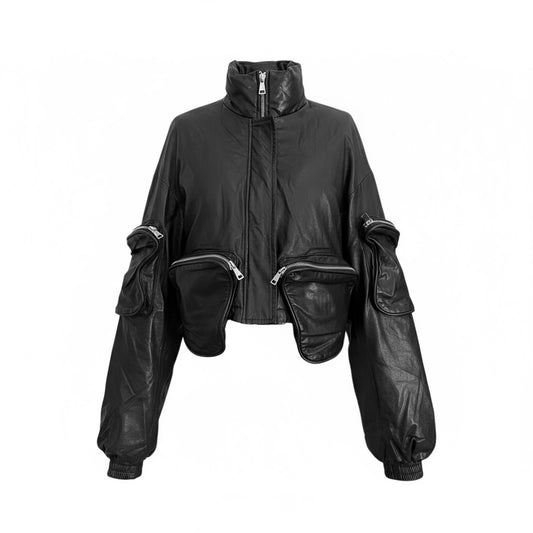 CARBON LEATHER CROP